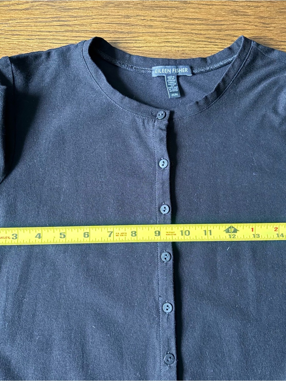 Eileen Fisher Black Button down tunic